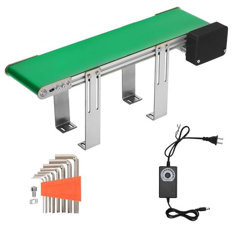 20 Inch Electric Desktop Conveyor Belt, 4inch/s with Forward/Reverse Switch, Ddjustable-Speed Small Conveyor Belt Load 11 Pounds, PVC Belt Conveyor for Laboratories, Production Line & DIY Projects in Saudi Arabia