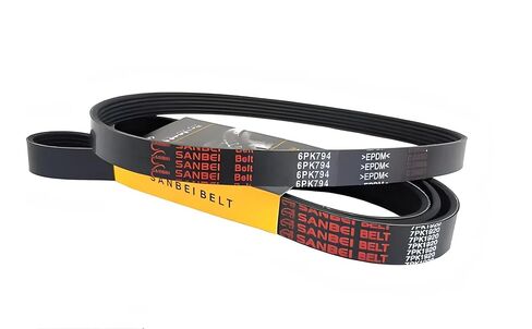 Rubber Multi Rib Belt, Industrial Drive Belt 12PK1675/1690/1694/1730/1740/1745/1750/1765/1772, Heavy Duty Transmission Belt for Machinery Equipment (12PK1730) in Kuwait