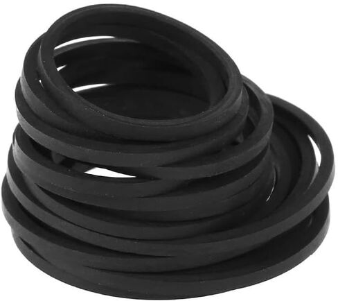 20pcs 2mm Width Square Rubber Belt 40-65mm/75-100mm/110-145mm Mix Tape Machine Belts, Black in Kuwait
