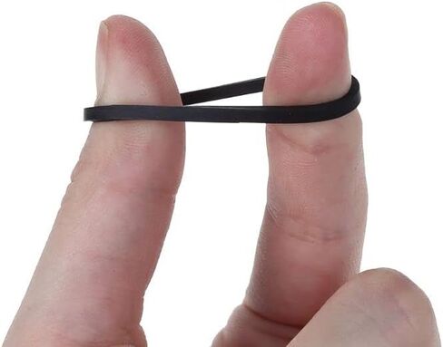 20pcs 2mm Width Square Rubber Belt 40-65mm/75-100mm/110-145mm Mix Tape Machine Belts, Black in Kuwait
