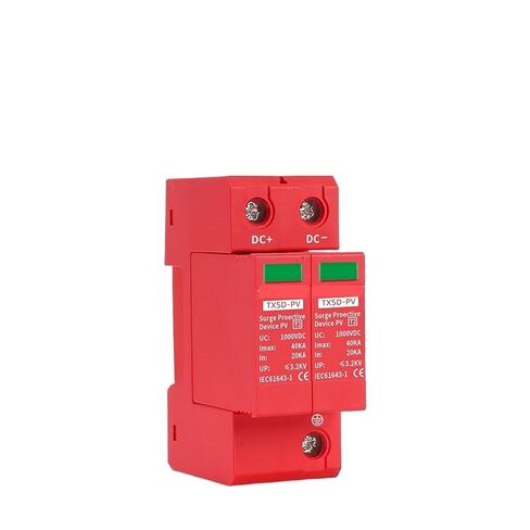 2P 40KA 60KA 500V 600V 800V 1000V DC SPD جهاز حماية الطفرة الجهد حامي الطاقة الشمسية الكهروضوئية مانعة الصواعق (60KA، DC 1000V) in Kuwait