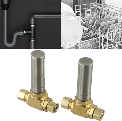 3/8 Inch Water Hammer Arrestor 2 Pack, C46500 Brass Construction, UPC NSF Certified, 250 PSI, 3/8 OD Comp x 3/8 Female Comp, Horizontal Vertical Installation, for Plumbing Pipe Noise Reduction in Saudi Arabia