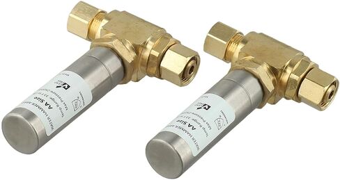 3/8 Inch Water Hammer Arrestor 2 Pack, C46500 Brass Construction, UPC NSF Certified, 250 PSI, 3/8 OD Comp x 3/8 Female Comp, Horizontal Vertical Installation, for Plumbing Pipe Noise Reduction in Saudi Arabia