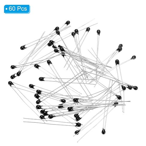PATIKIL NTC Thermistors Resistors, 60Pcs 5K Ohm 3950 5% Accuracy High Sensitivity Current Limiter Temperature Sensor for Measuring Temperature Black in Kuwait