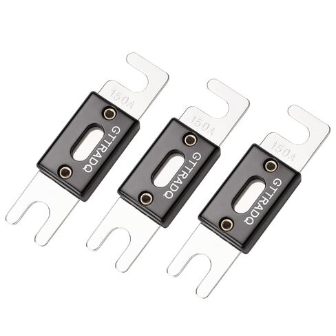 150A ANL Fuse 3-Pack، 32V DC سبائك الزنك والنحاس سريع النفخ بليد فيوز لمضخم صوت السيارة، العاكس، RV، البحرية، حماية التيار الزائد للبطارية in Kuwait