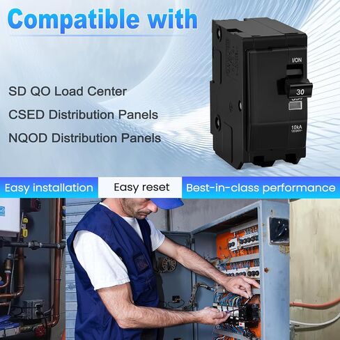30Amp 2-Pole Circuit Breaker for QO230CP,Compatible with SD QO Load Center, CSED, and NQOD Distribution Panels,120/240 V,10kA in Kuwait