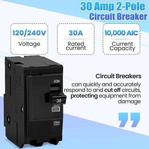 30Amp 2-Pole Circuit Breaker for QO230CP,Compatible with SD QO Load Center, CSED, and NQOD Distribution Panels,120/240 V,10kA in Kuwait