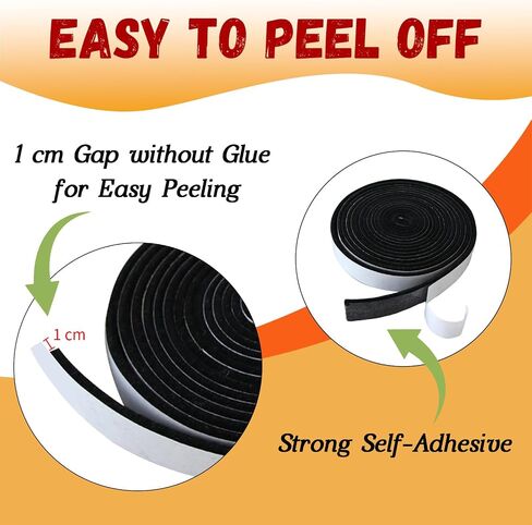 kaidun Smoker Gasket Seals, 2 Pack x 10 Ft, 1/2" x 1/8", Black | Easy to Peel, Smoker Gasket, High Temp Felt, Grill BBQ Gasket Replacement, Smoker Seal, Self Stick in Kuwait