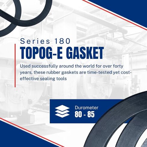 Topog-E Series 180 حشية يدوية للغلاية البيضاوية 4 بوصة × 6 بوصة × 3/4 بوصة E شفة in Kuwait