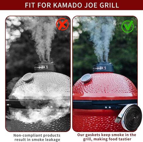 سدادة حشية المدخن للشواية الكلاسيكية كامادو جو، 150 بوصة ذات درجة حرارة عالية من الألياف الزجاجية شبكة سلكية، قطع غيار مانعة للتسرب، مجموعة ذاتية اللصق in Kuwait