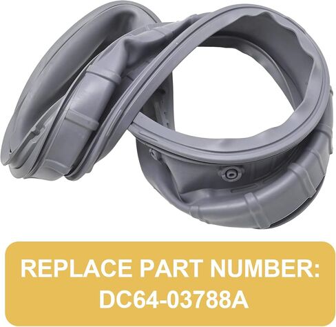 Hoypeyfiy DC64-03788A سدادة حذاء باب الغسالة، استبدال حشية باب الغسالة الأمامية لهاتف Samsung WF45T6000AW/A5 WF45R6300AW/US WF45R6100AW/US WF45B6300AW، استبدل AP6884238 PS12720638 in Kuwait