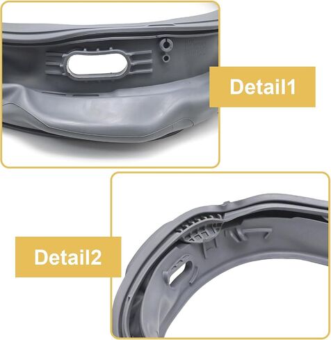 Hoypeyfiy DC64-03788A سدادة حذاء باب الغسالة، استبدال حشية باب الغسالة الأمامية لهاتف Samsung WF45T6000AW/A5 WF45R6300AW/US WF45R6100AW/US WF45B6300AW، استبدل AP6884238 PS12720638 in Kuwait