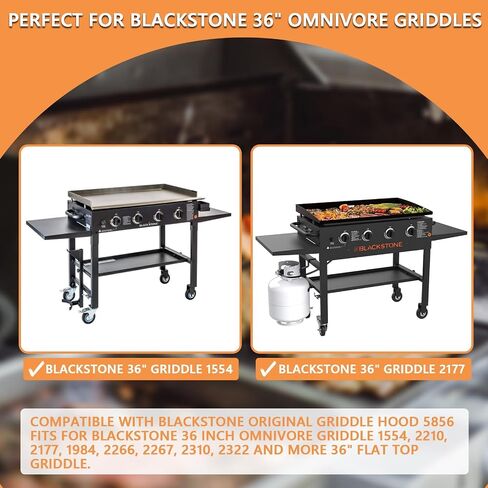 Upgrade Griddle Lid for Blackstone Omnivore 1666 22 Inch Tabletop Griddle(2024 Model),Grill Hard Cover w/Handle & Thermometer for Blackstone Hinged Lid 22" Omnivore Parts 1813 2304 2205 Flattop Cover in Kuwait
