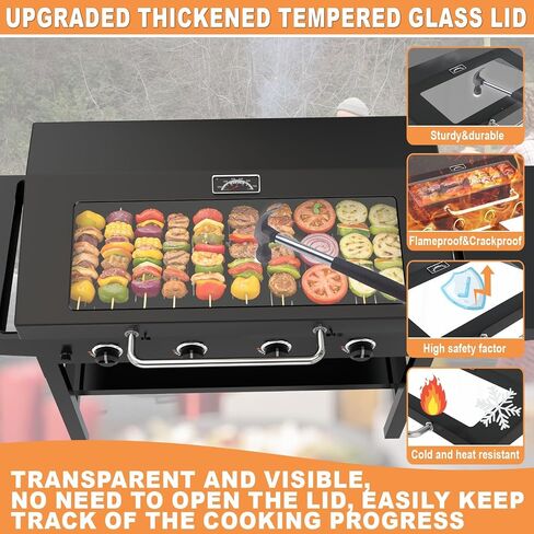 Upgrade Griddle Lid for Blackstone Omnivore 1666 22 Inch Tabletop Griddle(2024 Model),Grill Hard Cover w/Handle & Thermometer for Blackstone Hinged Lid 22" Omnivore Parts 1813 2304 2205 Flattop Cover in Kuwait
