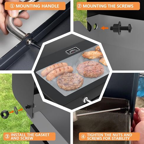 Upgrade Griddle Lid for Blackstone Omnivore 1666 22 Inch Tabletop Griddle(2024 Model),Grill Hard Cover w/Handle & Thermometer for Blackstone Hinged Lid 22" Omnivore Parts 1813 2304 2205 Flattop Cover in Kuwait