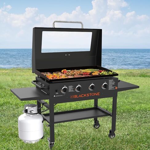 Upgrade Griddle Lid for Blackstone Omnivore 1666 22 Inch Tabletop Griddle(2024 Model),Grill Hard Cover w/Handle & Thermometer for Blackstone Hinged Lid 22" Omnivore Parts 1813 2304 2205 Flattop Cover in Kuwait