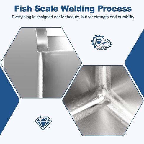 23 4/6in Stainless Steel Floor Mop Sink with Detachable Mop, Suitable for Laundry Rooms, Restaurants, Garages, Balconies, and Other Commercial Settings (23.6"L x 16.1"W x 21.6"H) in Kuwait