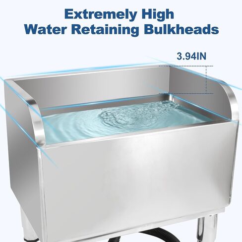 23 4/6in Stainless Steel Floor Mop Sink with Detachable Mop, Suitable for Laundry Rooms, Restaurants, Garages, Balconies, and Other Commercial Settings (23.6"L x 16.1"W x 21.6"H) in Kuwait