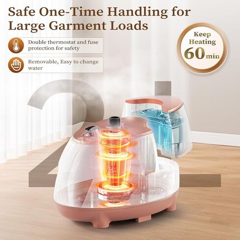 HAPAIS Steamer for Clothes,1800W Standing Garment Steamer with 30s Fast Heat,2L Tank for 1 Hour,Professional Clothes Steamers for 10 Fabric Modes,2-in-1 Flat & Hanging Ironing in Kuwait