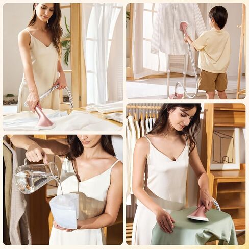 HAPAIS Steamer for Clothes,1800W Standing Garment Steamer with 30s Fast Heat,2L Tank for 1 Hour,Professional Clothes Steamers for 10 Fabric Modes,2-in-1 Flat & Hanging Ironing in Kuwait
