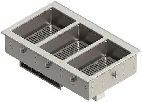 Vollrath FC-4DH-03208-T 3 Pan Drop-in Hot Food Well with Thermostatic Controls - 208-240V in Kuwait