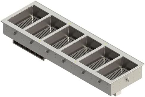 Vollrath FC-4DH-06208-T 6 Pan Drop-in Hot Food Well with Thermostatic Controls - 208-240V in Kuwait