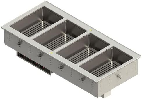 Vollrath FC-4DH-04208-I 4 Pan Drop-in Hot Food Well with Infinite Controls - 208-240V in Kuwait