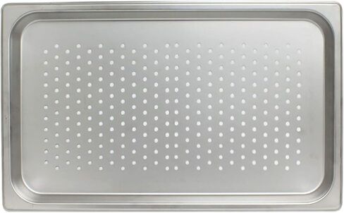 TrueCraftware- Full Size 4" Deep Perforated Anti-Jamming Steam Pan Stainless Steel 24 Gauge-Commercial Catering Food Pans Chafing Steam Table Hotel Pans Food Storage Metal Pan in Kuwait