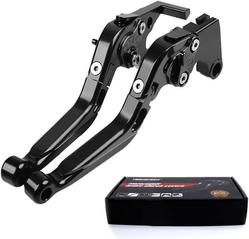 لكاواساكي نينجا 400 Ninja400 2023 2018-UP دراجة نارية CNC المقود قابل للتعديل للطي الفرامل عتلات القابض القابلة للتمديد مقبض (أسود) in Kuwait
