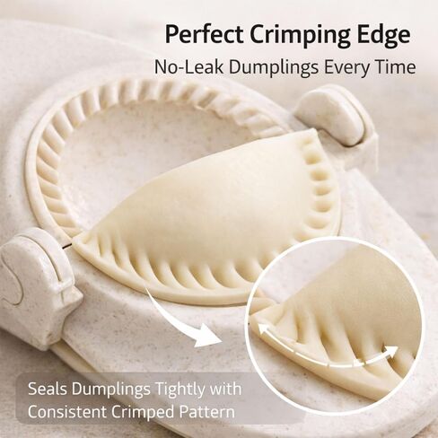 Dumpling Maker Set with Dough Cutter, Easy One-Press Dumpling & Pastry Press Mold for Home Cooking, No Leaking, Secure Seal, 3 Sizes (4", 3", 2.6") in Kuwait