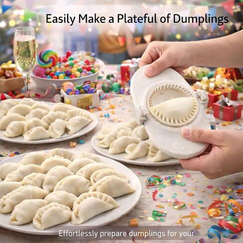 Dumpling Maker Set with Dough Cutter, Easy One-Press Dumpling & Pastry Press Mold for Home Cooking, No Leaking, Secure Seal, 3 Sizes (4", 3", 2.6") in Kuwait