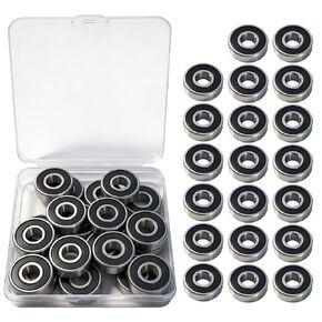 60PCS 6 Sizes Deep Groove Ball Bearings Assortment 608ZZ 693ZZ 695ZZ 626ZZ 627ZZ 6000ZZ Steel Ball Bearing Double Shielded Bearings Pre-Lubricated 3 5 6 7 8 10MM ID for 3D Printers in Kuwait