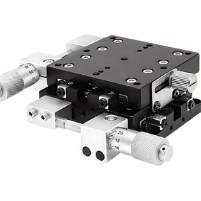 XY Axis Ly40/50/60/125 Mobile Cross Slide Table Displacement Fine Adjustment Displacement Platform 1Pcs(LY40-R(XY轴-千分尺右)) in Kuwait