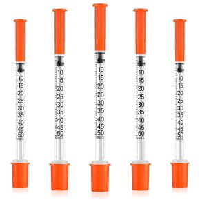 100 Pack 0.3ml/cc 31G 5/16" (8mm) Lab Liquid Measurement, Bold Markings for Accurate Dosing, Lab Supplies, Individually Packaging in Kuwait
