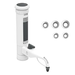 Bottle Top Dispenser for Scientific Research, Adjustable 10-60ml Liquid Pipette, Dual Anti-Drip Valve, Digital Window, 5 Threaded Adapters – Bottle Not Included(0.5-2.5ML) in Kuwait