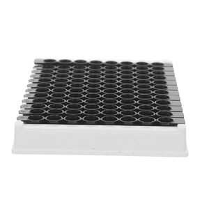 PartyKindom Elisa Microplate Plastic Material with Black Bottom and Frame 96-Well 360μl Per Well Capacity Enhanced Contrast for Protein Binding Detection and Lab Equipment Compatibility in Kuwait