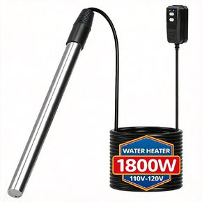 Immersion Water Heater, 1800W Electric Submersible Water Heater with GFCI, Fast Heating Bathtub Heater for Above Ground Pool, Inflatable Swim Pool, Stock Tank, Hot Tub, Camping,Baptistery,Outdoor in Kuwait