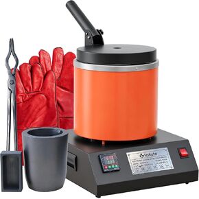 TOAUTO 6KG Electric Aluminum Melting Furnace MeltAce 6‎, 1500W PID Smelter Kiln Electric Smelting Furnace Kit, for Scrap Metal Recycle Melt Aluminum (below 1000℃ Metal） in Saudi Arabia