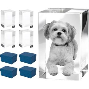 4 PCS K9 Cube Crystal Blank Blocks for 3D Lazer Engraving Machines with Gift Box 50 * 50 * 80mm Professional Grade Crystal Blanks for DIY Custom Awards and Keepsakes in Kuwait