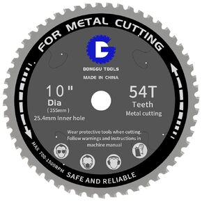 10 Inch 54T TCG Metal Steel Cutting Saw Blade, Cold Cut Circular Saw Blade for Ferrous Metal, 1 Inch Arbor, 0.09 Inch Thin Kerf, Cermet Blade with Up to 5X Longer Service Life in Kuwait