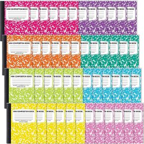72 Pack Mini Composition Notebooks Bolk ، كتب تكوين لطيفة ، دفتر جيب صغير محكم للأطفال طلاب كلية كوليدج ، مجلة الرخام بحجم الجيب ، 12 لونًا 4.5 "× 3.25" ، 60 ورقة in Kuwait