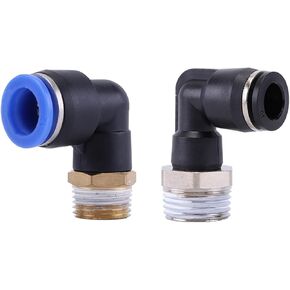 PL Plugs 4MM-12mm Hose Tube 1/4" 1/8" 3/8" 1/2" Male Thread Pneumatic Quick Elbow Connector Fitting 1Pcs(PL10-04) in Kuwait