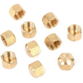 LTWFITTING 5/16-Inch Brass Compression Cap Stop Valve Cap,Brass Compression Fitting(Pack of 10) in Kuwait