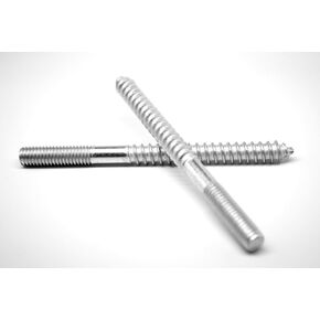 3/8-16 x 6 Coarse Thread Hanger Bolt Plain Center Low Carbon Steel Zinc Plated Pk 25 in Saudi Arabia