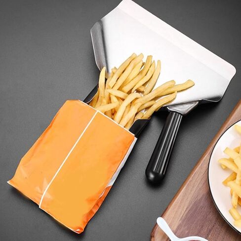 Stainless Steel French Fry Bagger, Popcorn Scoop, Potato Chip Serving Scooper, Ice Candy Snacks Desserts Scooper with Removable Handle for Chips Popcorn in Kuwait