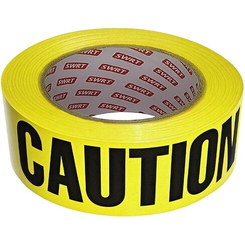 SWRT 1 Roll Premium Yellow Caution Tape, 3 Inch x 1000FT Bright Hazard Tape with Bold Black Text for Danger Zones/Sporting Events, Construction Tape for Crime Scenes/Halloween Decor in Kuwait