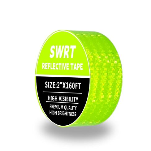 SWRT Reflective Tape 2 Inch x 30 Feet DOT-C2 Shining Star Fade Resistant Green Reflective Outdoor Waterproof Strong Adhesive Safety Warning Reflector Conspicuity Tape for Trailer Trucks Bike in Kuwait