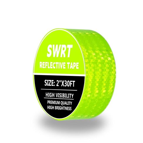 SWRT Reflective Tape 2 Inch x 30 Feet DOT-C2 Shining Star Fade Resistant Green Reflective Outdoor Waterproof Strong Adhesive Safety Warning Reflector Conspicuity Tape for Trailer Trucks Bike in Saudi Arabia