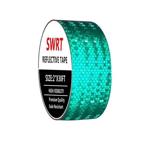 SWRT Reflective Tape 2 Inch x 30 Feet DOT-C2 Shining Star Fade Resistant Green Reflective Outdoor Waterproof Strong Adhesive Safety Warning Reflector Conspicuity Tape for Trailer Trucks Bike in Saudi Arabia