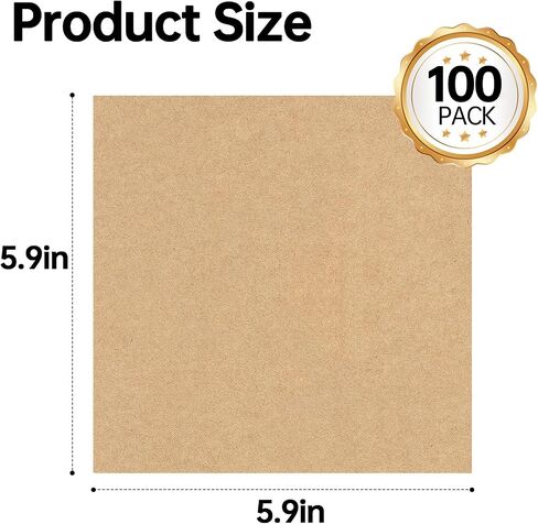 Butter Wrappers for Homemade, Greaseproof Paper Sheets, 100 Packs Oil-Resistant and Non-Stick Baking Paper, Pre-Cut Unbleached Sheets, Simple to Use, Sturdy and Long-Lasting, Great for Butter in Kuwait